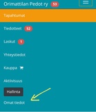 Siirry sivulle "omat tiedot"