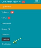 Siirry sivulle "omat tiedot"