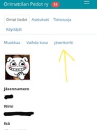 Klikkaa "jäsenkortti"